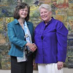 Carol Dwyer receives the Levi Smith Civic Education Award